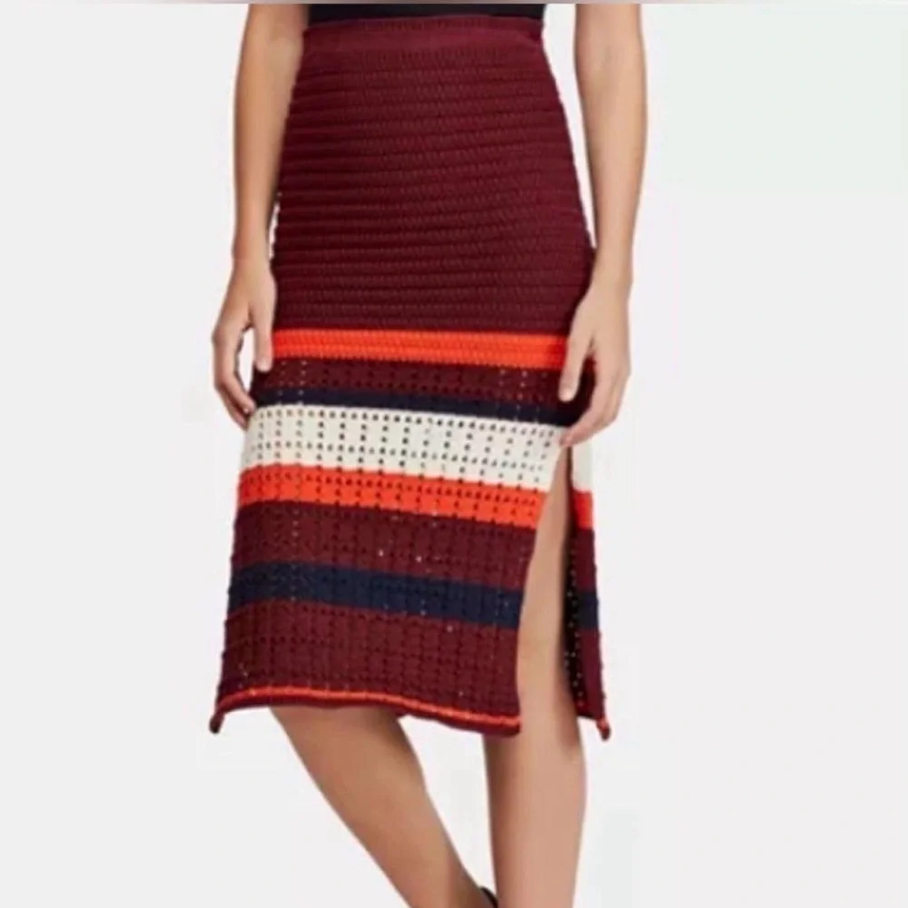 Free People Far from Here Crochet Midi Skirt - Picture 5 of 16
